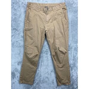 The North Face Men's Chino Pants 36x30 Brown‎ Cotton Stretch Zip Fly